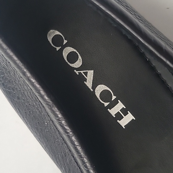 Coach Black Leather Loafers for Women - Picture 5 of 9